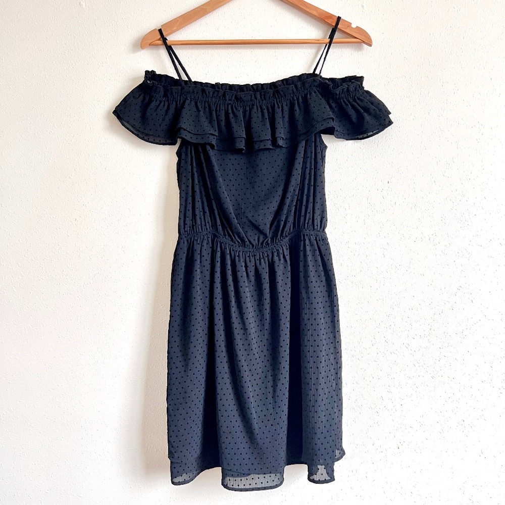 H&M Off the Shoulder Black Dress